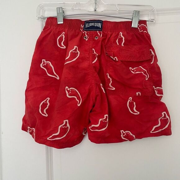 Vilebrequin Aji Picante Red Pepper Swim Trunks Size 14 - Picture 1 of 3